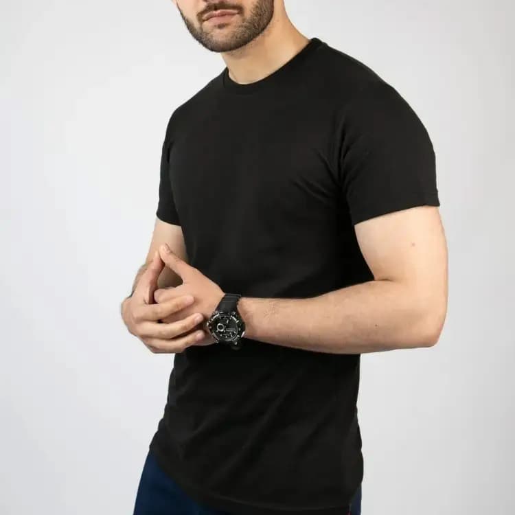 Half Sleeve t-shirt for men in Black