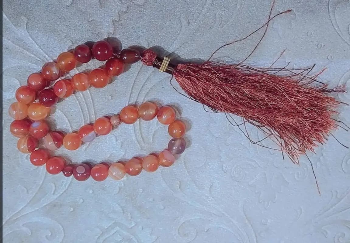 Real Aqeeq Stone Tasbih